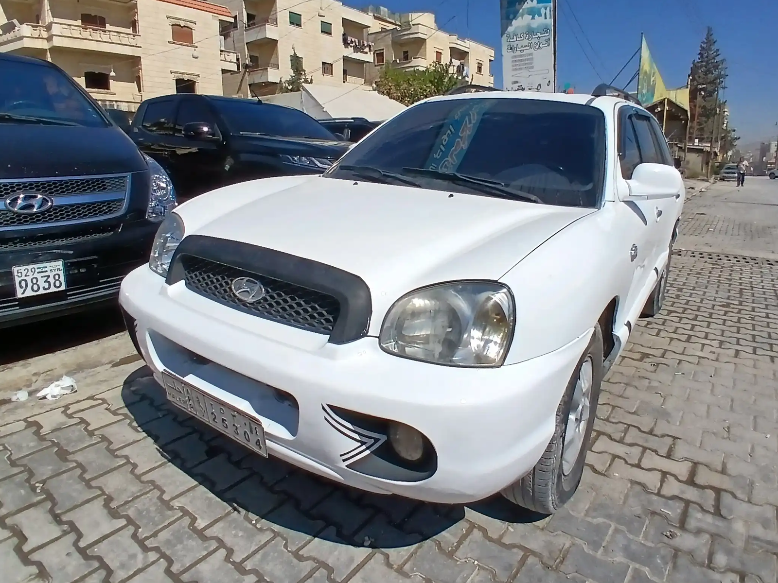 kilometrage car sale hyundai santa fe gold suv cut 2005 aleppo po card image