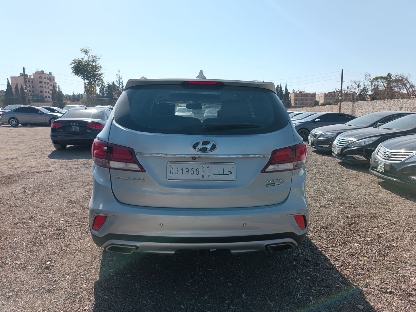 kilometrage car sale hyundai santa fe evgt suv used 2018 aleppo ld image