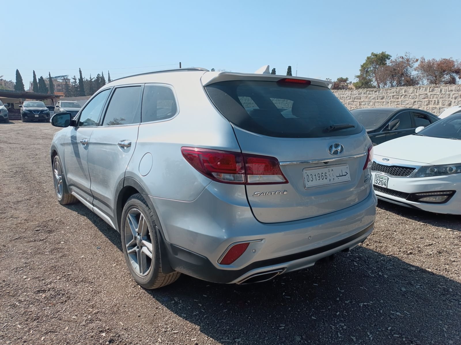kilometrage car sale hyundai santa fe evgt suv used 2018 aleppo ld image