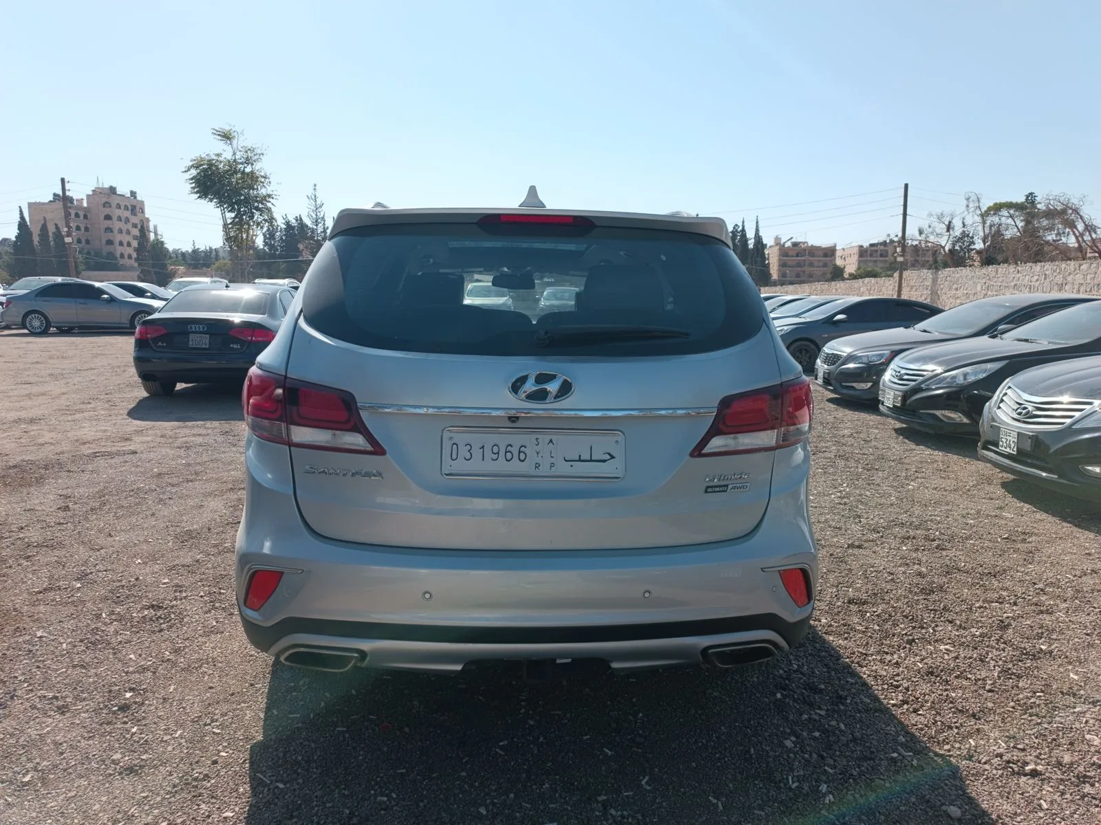 kilometrage car sale hyundai santa fe evgt suv used 2018 aleppo ld image