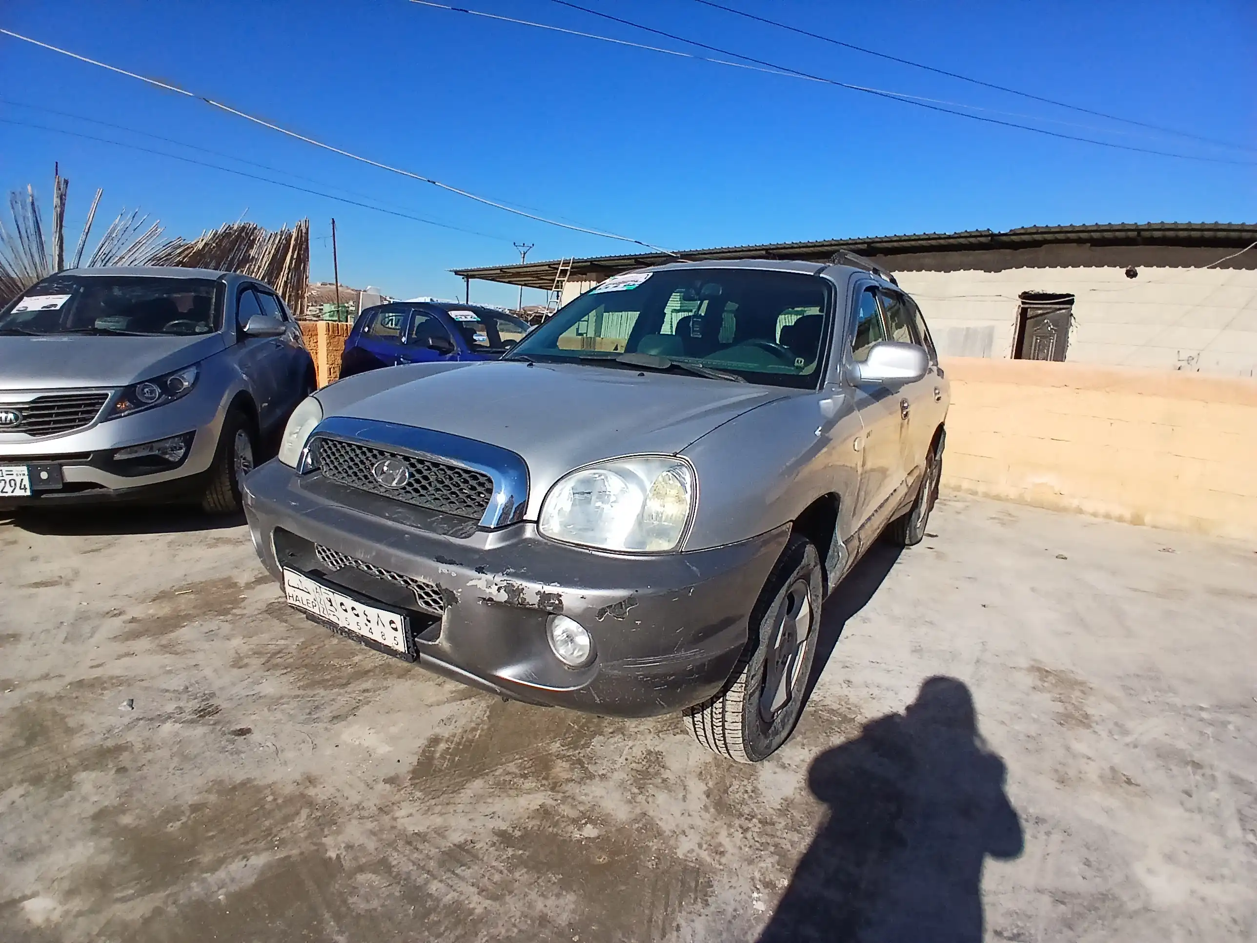 kilometrage car sale hyundai santa fe gold suv used 2003 aleppo av card image