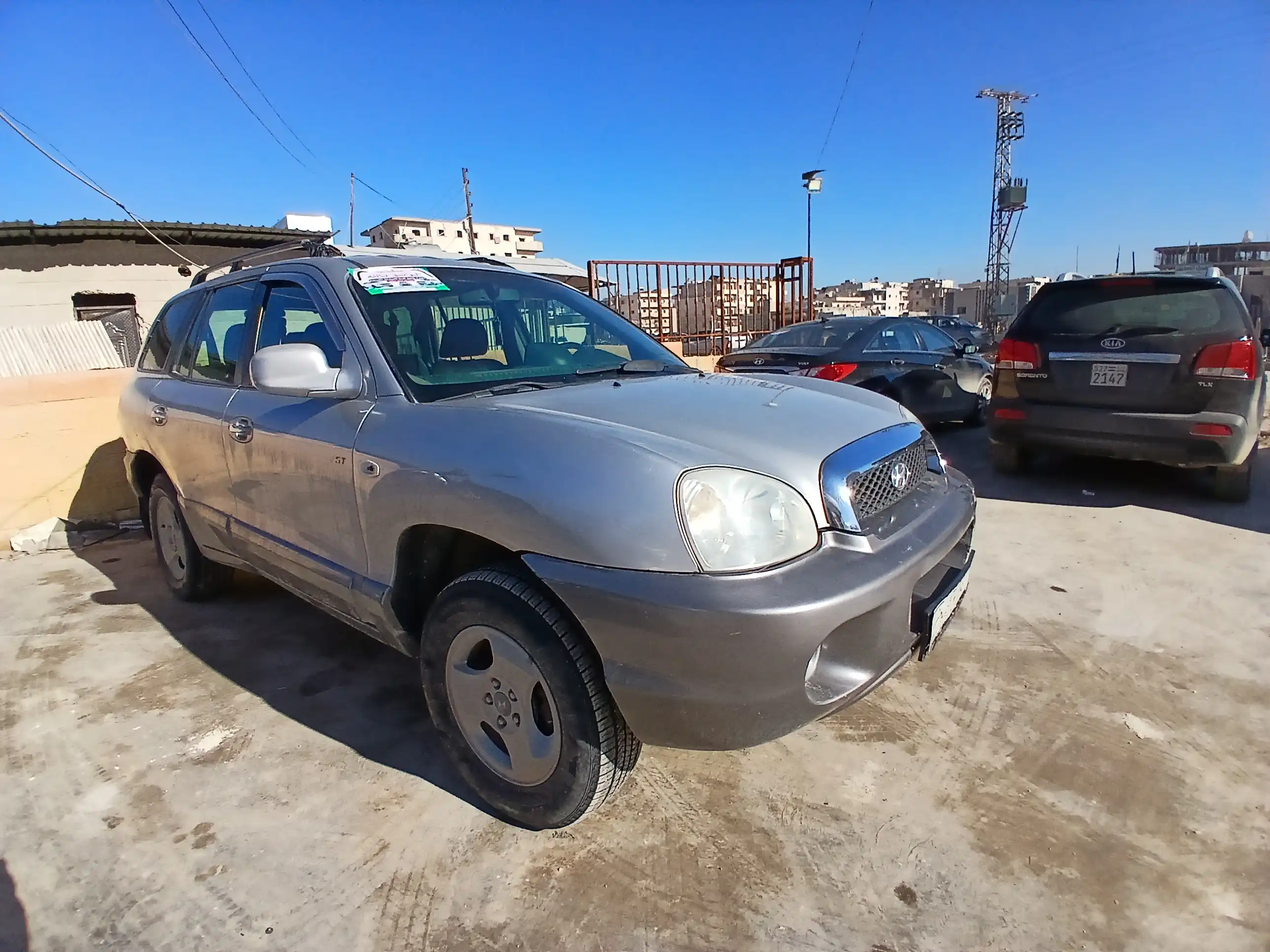 kilometrage car sale hyundai santa fe gold suv used 2003 aleppo av image